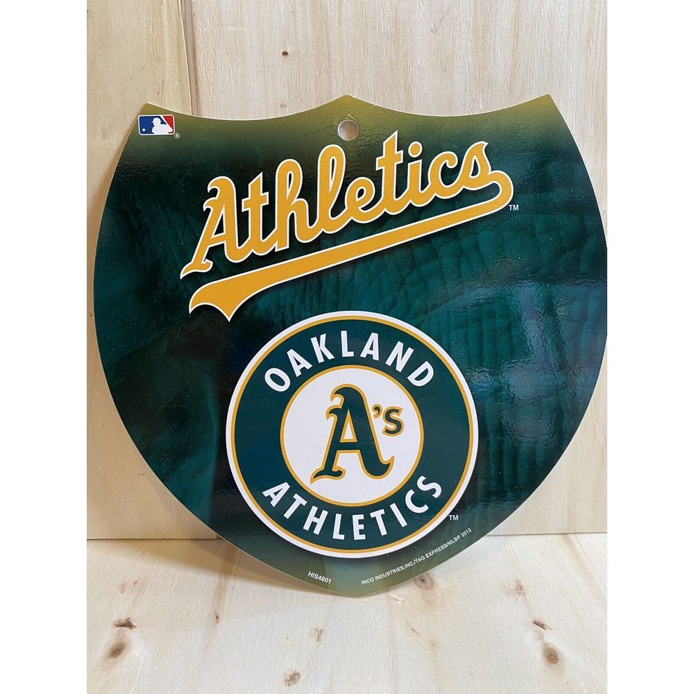 Oakland Athletics A's Baseball MLB Plastic Sign Plaque New Team Colors